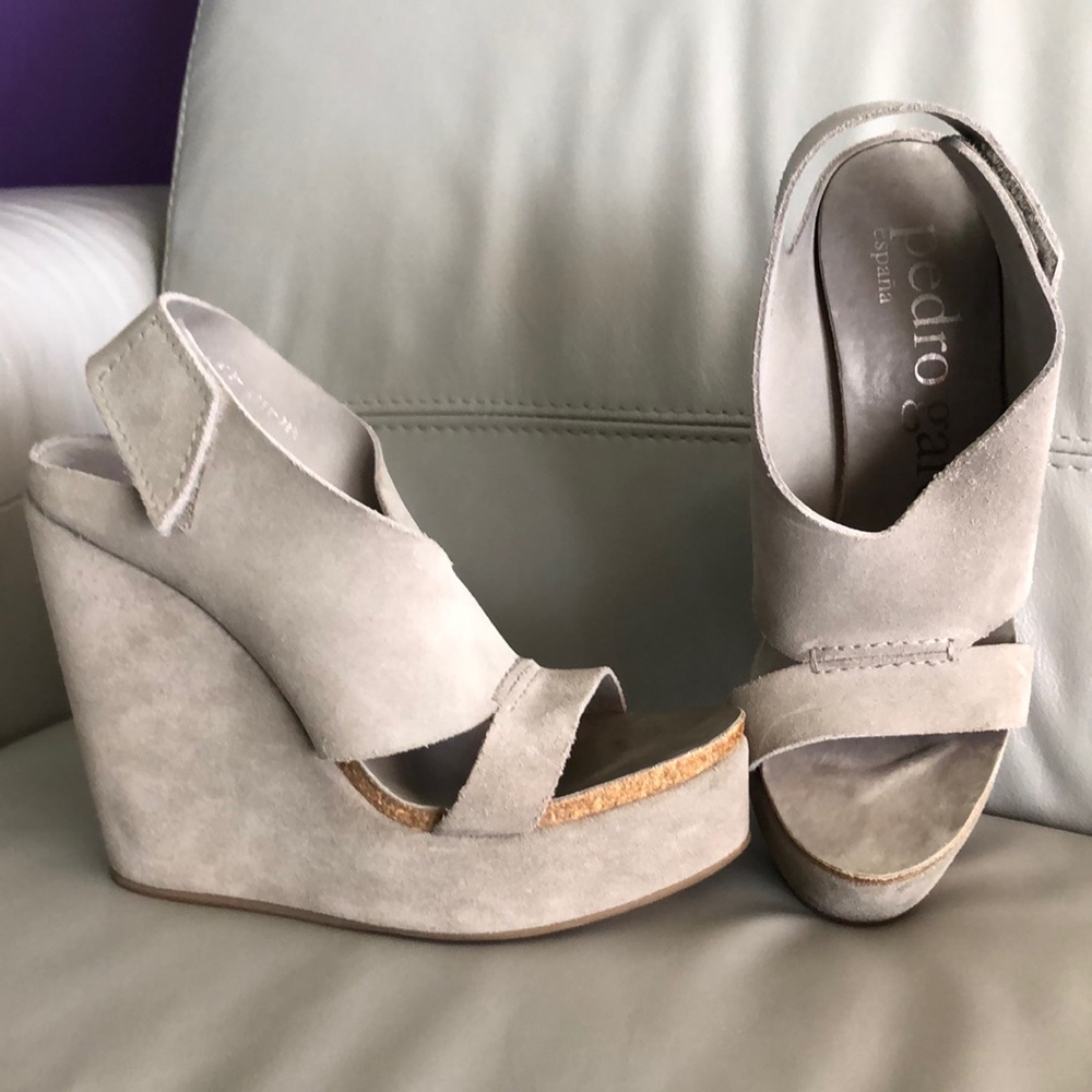Pedro Garcia platform wedge sandals size 8
